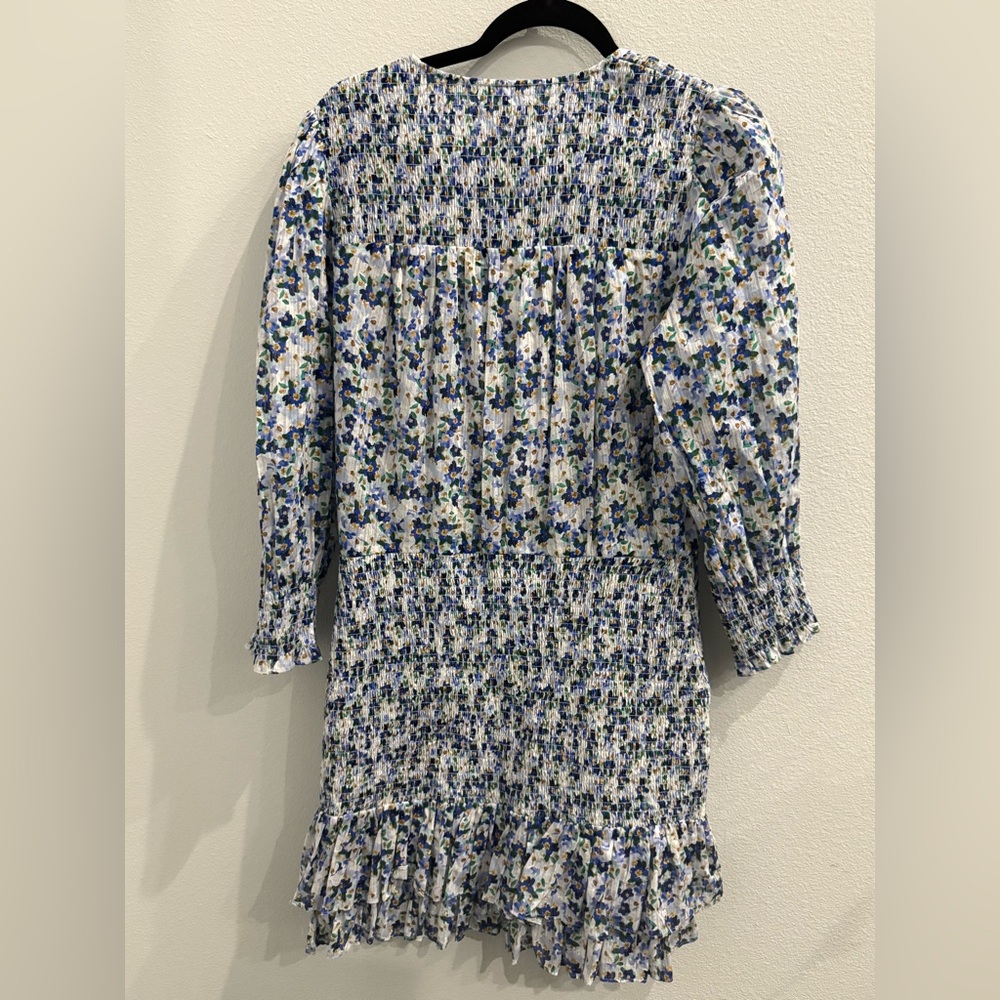 NWT Veronica Beard Darrah Smocked Mini Floral Dress Size 12 - Picture 8 of 14